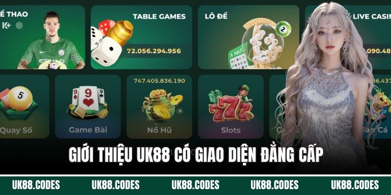 Giới thiệu UK88 có giao diện đẳng cấp