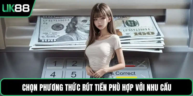 Chọn phương thức rút tiền phù hợp với nhu cầu