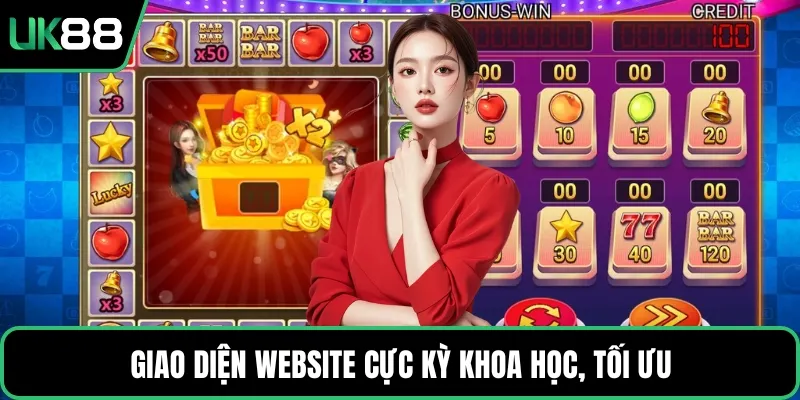 Giao diện website cực kỳ khoa học, tối ưu